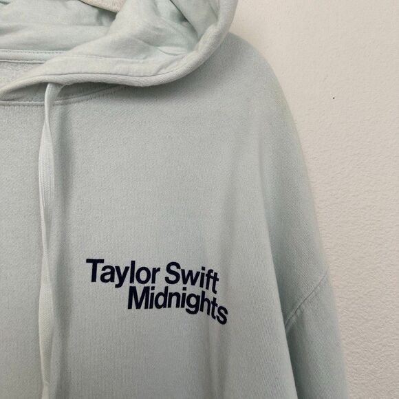 Taylor Swift Midnights Hoodie Album Promo 2022 Light Blue Size Large Eras Tour - Picture 4 of 11